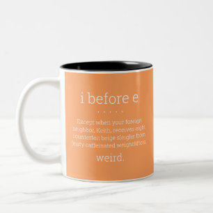 I Avant E - Grammar Rule Mug - Or