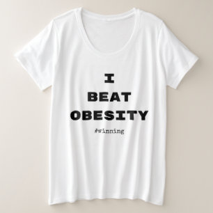 I BEAT OBESITTY T-shirt perte de poids régime 