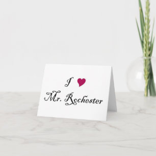 I carte de note de M. Rochester de coeur