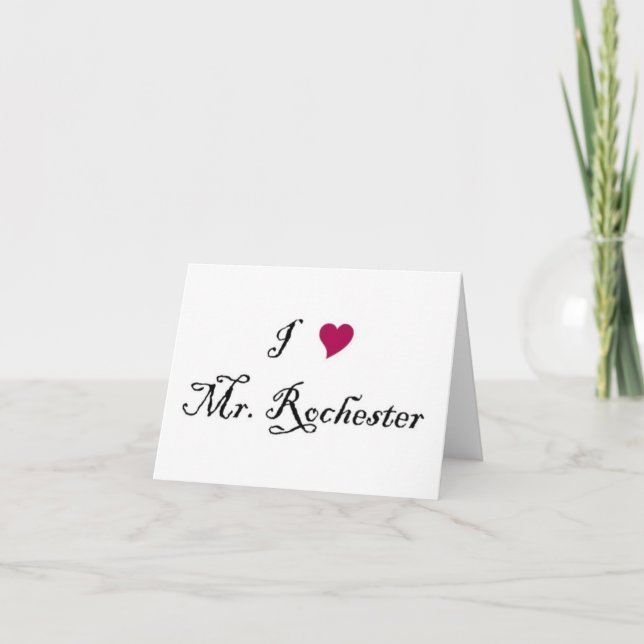 I carte de note de M. Rochester de coeur (Devant)