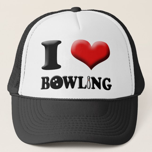 I casquette de bowling de coeur (Devant)