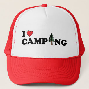 I casquette de pin de camping de coeur