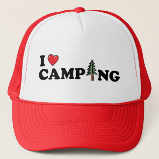 I casquette de pin de camping de coeur