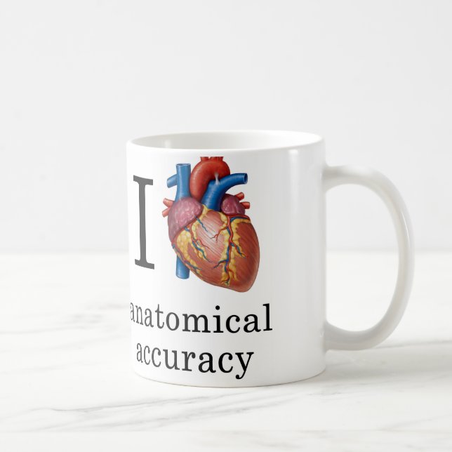 I Coeur Anatomie Précision Mug (Droite)