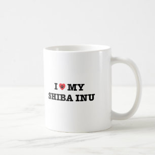 I coeur ma tasse de café de Shiba Inu