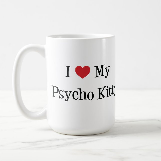 I coeur ma tasse psychopathe de Kitty (Gauche)