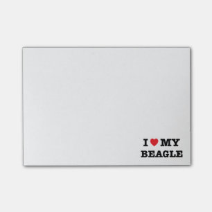 I coeur mes notes de post-it de beagle