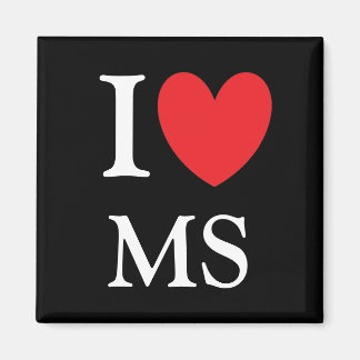 I Coeur Mississippi Magnet