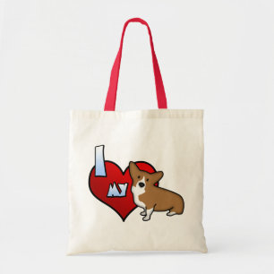I coeur mon sac fourre-tout à corgi de Gallois de