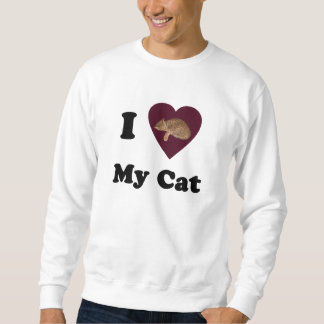 I coeur mon sweatshirt de chat