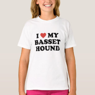 I coeur mon T-shirt de Basset Hound