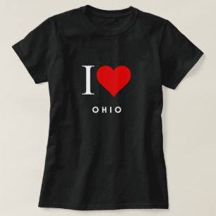 I Coeur Ohio noir T-shirt femme