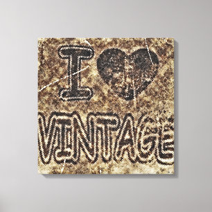 I Coeur Vintage toile enveloppée