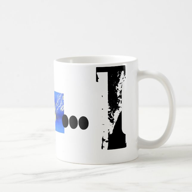 I Cool de la typographie Monogramme Grunge Mug (Droite)