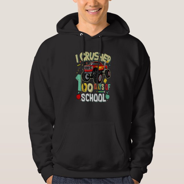 I Crushed 100 Days Of School TShirt Boys Monster T (Devant)