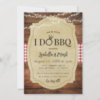 I Do BBQ Barbecue Bridal Shower Invitation