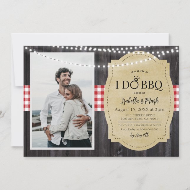 I Do BBQ Barbecue Bridal Shower Invitation (Devant)