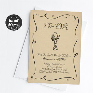 I Do BBQ Rehearer Dîner Invitation