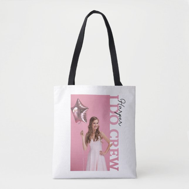 I Do Crew Bride Party Photo Tote Bag | Personalise (Devant)