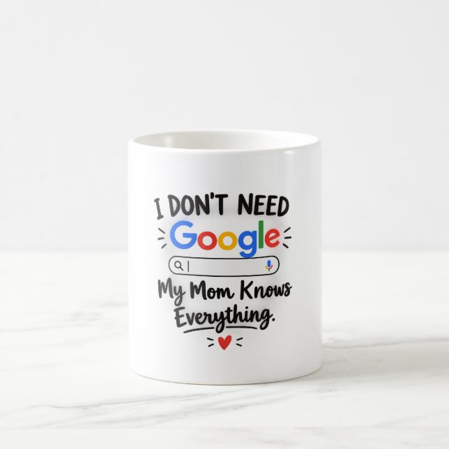 I Don't Need Google My Mom Knows Everything - MUG (Centre)
