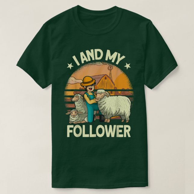 i et mon disciple Farmer Sheep Farming T-Shirt (Design devant)