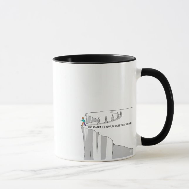 I Go Against the Flow – Inspirational Coffee Mug (Droite)