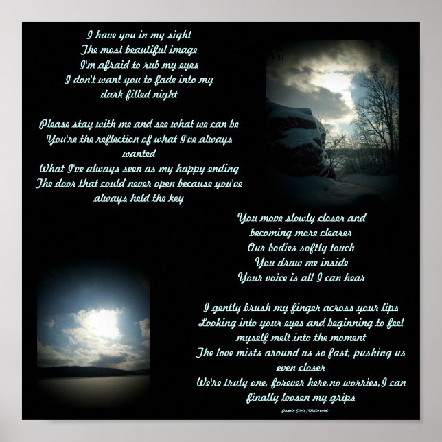 I have you in my sight...Poem/Lyrics Poster (Devant)