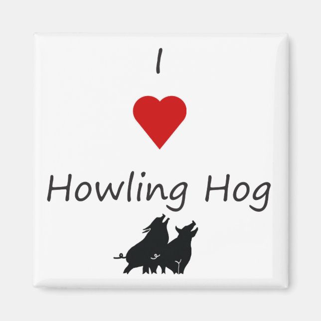 I Hearling Howling Hog Barbecue Frigo Magnet (Devant)
