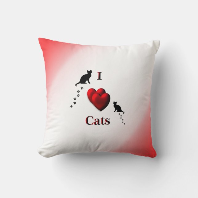 I Heart Cats Mojo Coussin (Recto)
