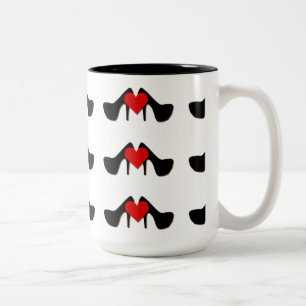 I Heart Chaussures Motif Mug