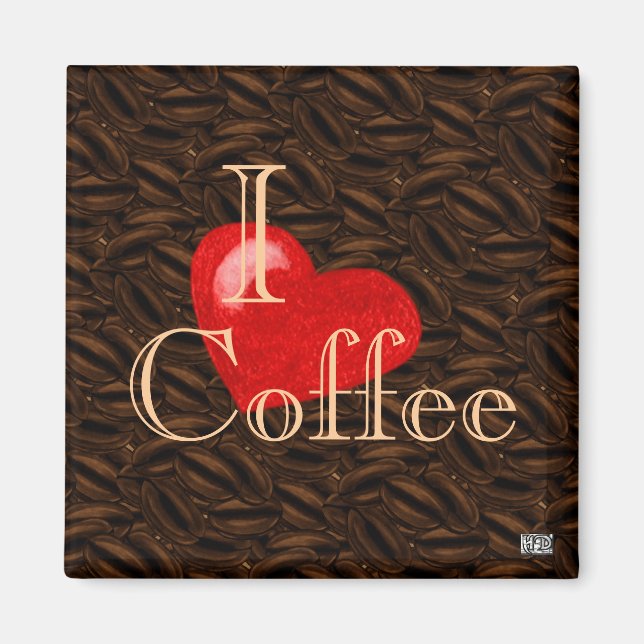 I Heart Coffee Magnet (Devant)
