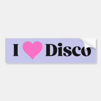 I heart disco musique vintage amour bumper sticker
