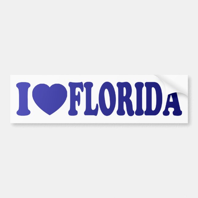 I Heart Florida en bleu - Sticker (Devant)
