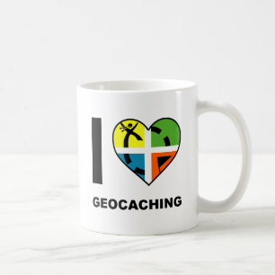 I Heart Geocaching Funny Mug