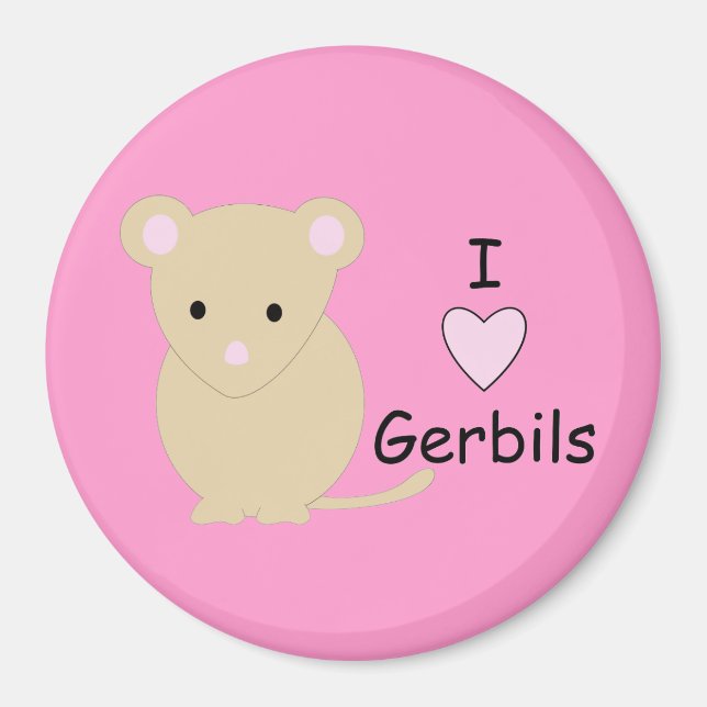 I Heart Gerbils Magnet (Devant)