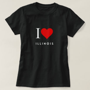 I Heart Illinois noir T-shirt femme