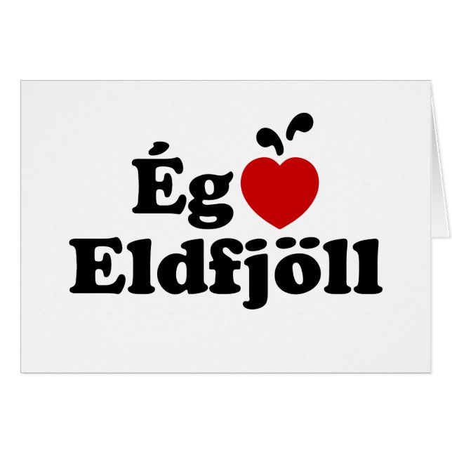 I Heart (Love) Volcanoes [Ég Elska Eldfjöll] Carte (Devant horizontal)