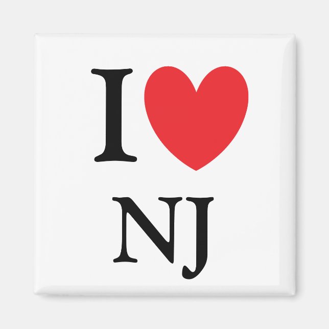I Heart New Jersey Magnet (Devant)