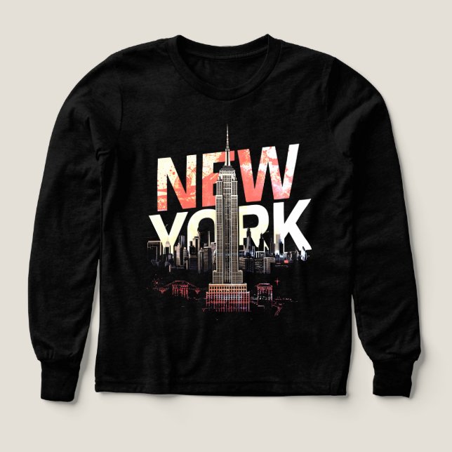 I Heart NYC" T-shirt - Casual New York City Urban  (Motif recto)