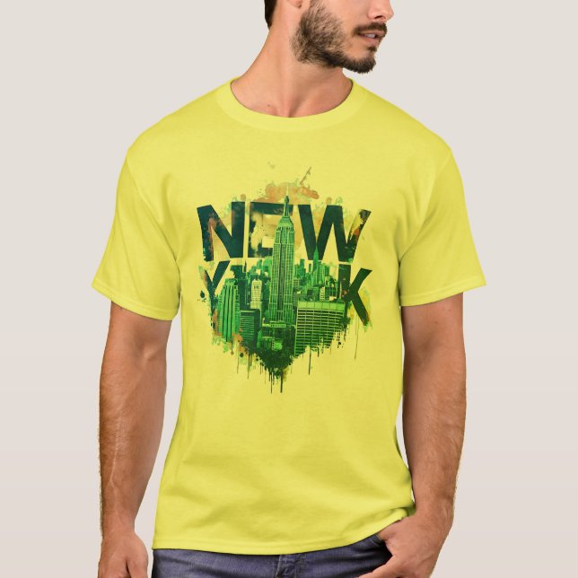 I Heart NYC" T-shirt - Casual New York City Urban  (Devant)