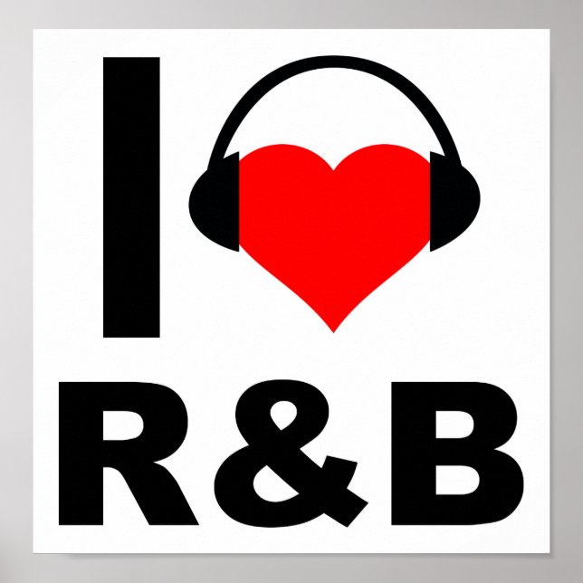 I Heart R&B Funny Poster (Devant)