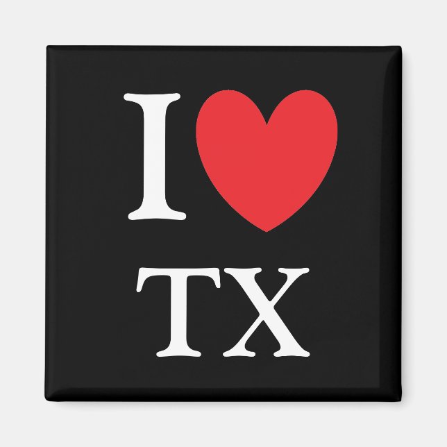 I Heart Texas Magnet (Devant)
