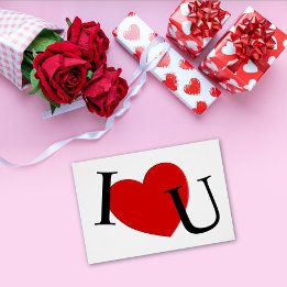 I Heart U Love Card, Extra Large