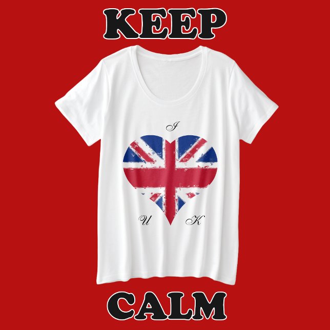 I Heart UK British Flag Union Jack (Union Jack T-shirt)