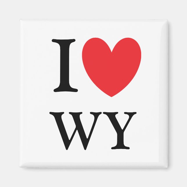 I Heart Wyoming Magnet (Devant)