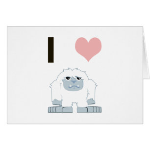 I Heart Yeti mignon Cartoon Monster des neiges