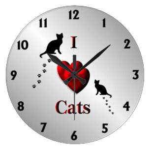 Horloges Chats Murales Zazzle Fr