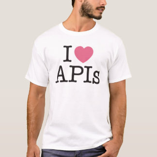 I le T-shirt des hommes de base d'api de coeur