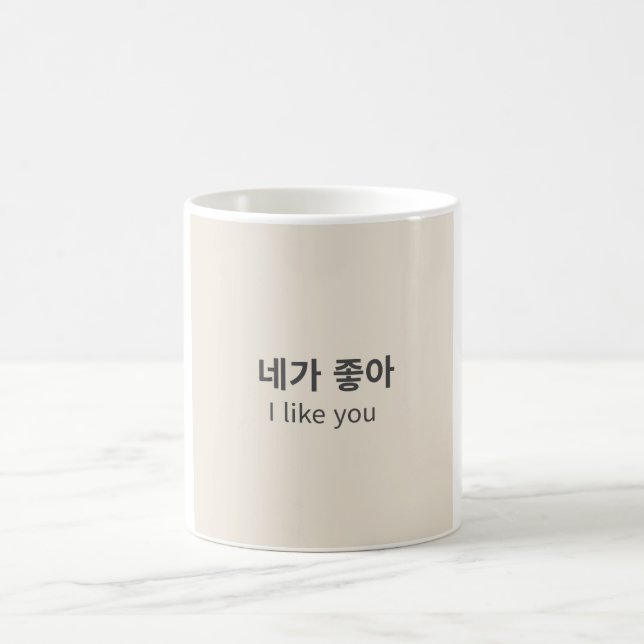 I like you | Minimal Korean Quote Mug (Centre)