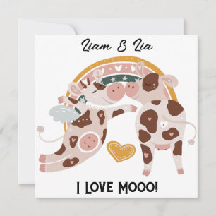 I Looo Mooo Cute Cow Customisé Cadeau Lui
